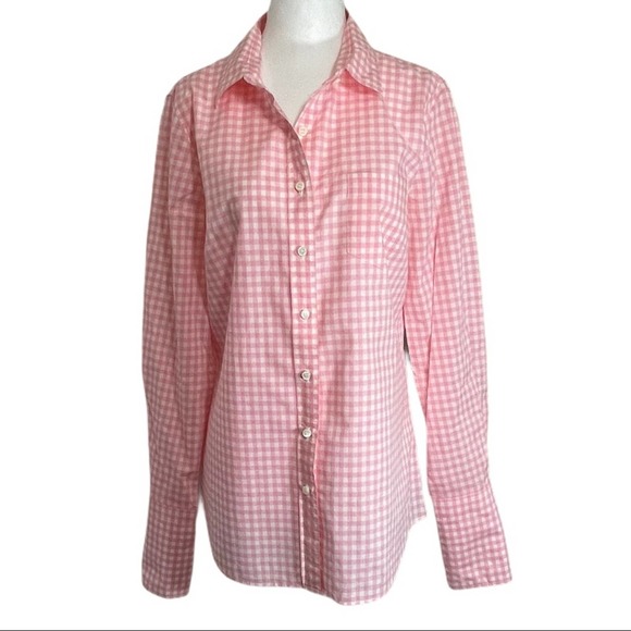 J. Crew Tops - J Crew x Thomas Mason Pink Gingham Button Down